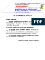 Certificado de Trabajo