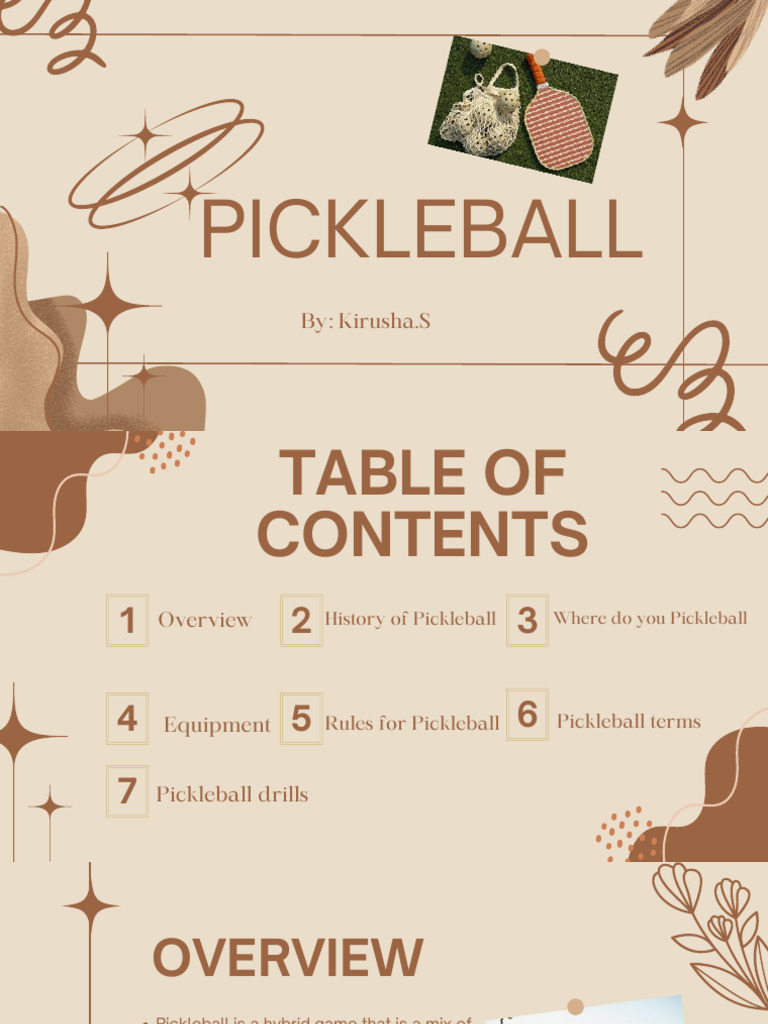 Kirusha Srijeganmohan - Pickleball Slideshow | PDF | Games Of Physical ...
