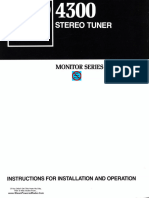 NAD Model 4300 Stereo Tuner Manual