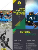 Salto Duplo de Paraquedas E Rafting