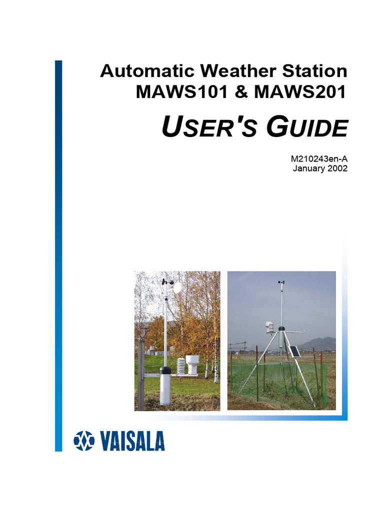 SER S Uide: Automatic Weather Station MAWS101 & MAWS201 | PDF
