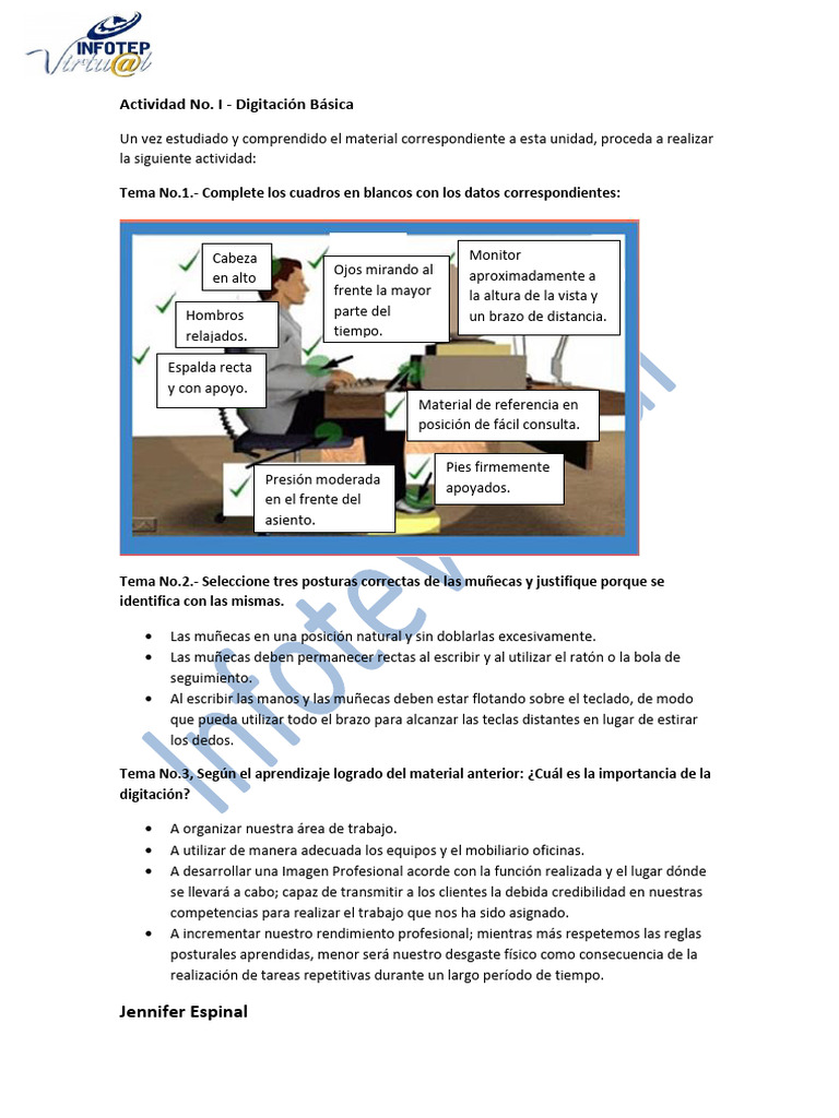 Actividad No. I - Digitacion Basica | PDF | Informática