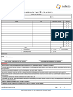 Formulário de Cartão de Acesso PDF