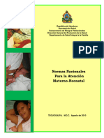 Normas Nacionales Hondureñas para la atencion materno neonatal