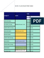 Grade 11 Igcse Class Exam Time Table