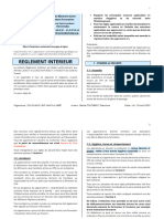 Reglement Interieur: CFA Du Bâtiment Saint-Lambert Formation