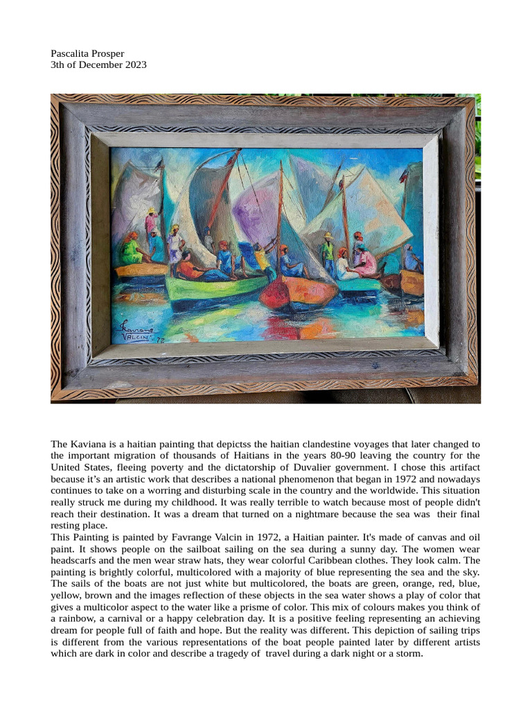 Haitian Naive Art: The Kaviana Painting | PDF | Paintings | Haiti