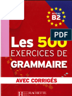 Les 500 Exercices de Grammaire Niveau B2 - Avec Corrigés (PDFDrive)