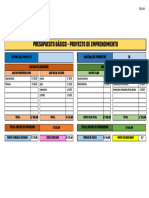 Presupuesto de Proyecto de Emprendimiento - Presupuesto Basico