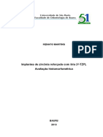 Implantes de Zircônia Reforçada Com Ítria (Y-TZP), Avaliação Histomorfométrica