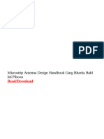 Microstrip Antenna Design Handbook Garg Bhartia Bahl Itti Piboon PDF Free