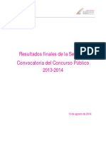 Resultados Finales Segunda