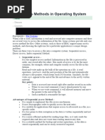 File Access Methods in Operating System