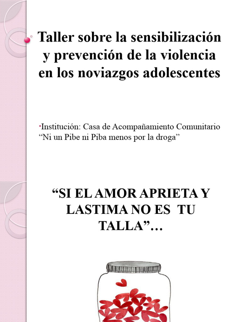 Taller de Violencia en El Noviazgo Adolescente | PDF