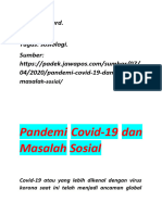 Pandemi Covid-19 Dan Masalah Sosial