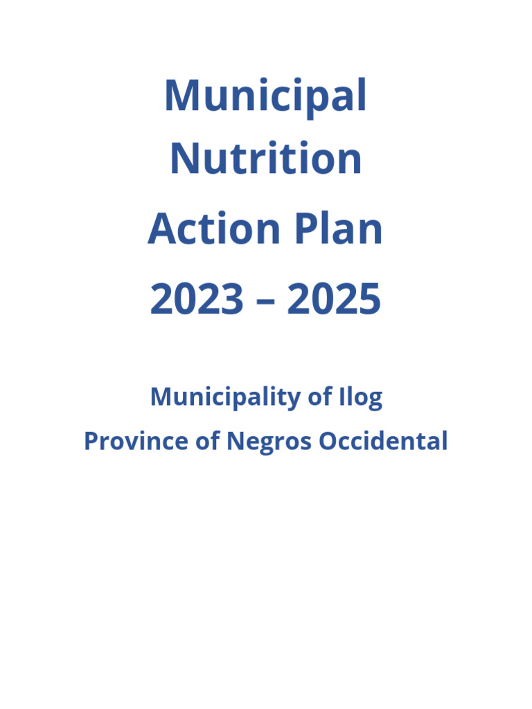 Ilog Municipal Nutrition Action Plan 2023-2025 | PDF | Cost Of Living ...