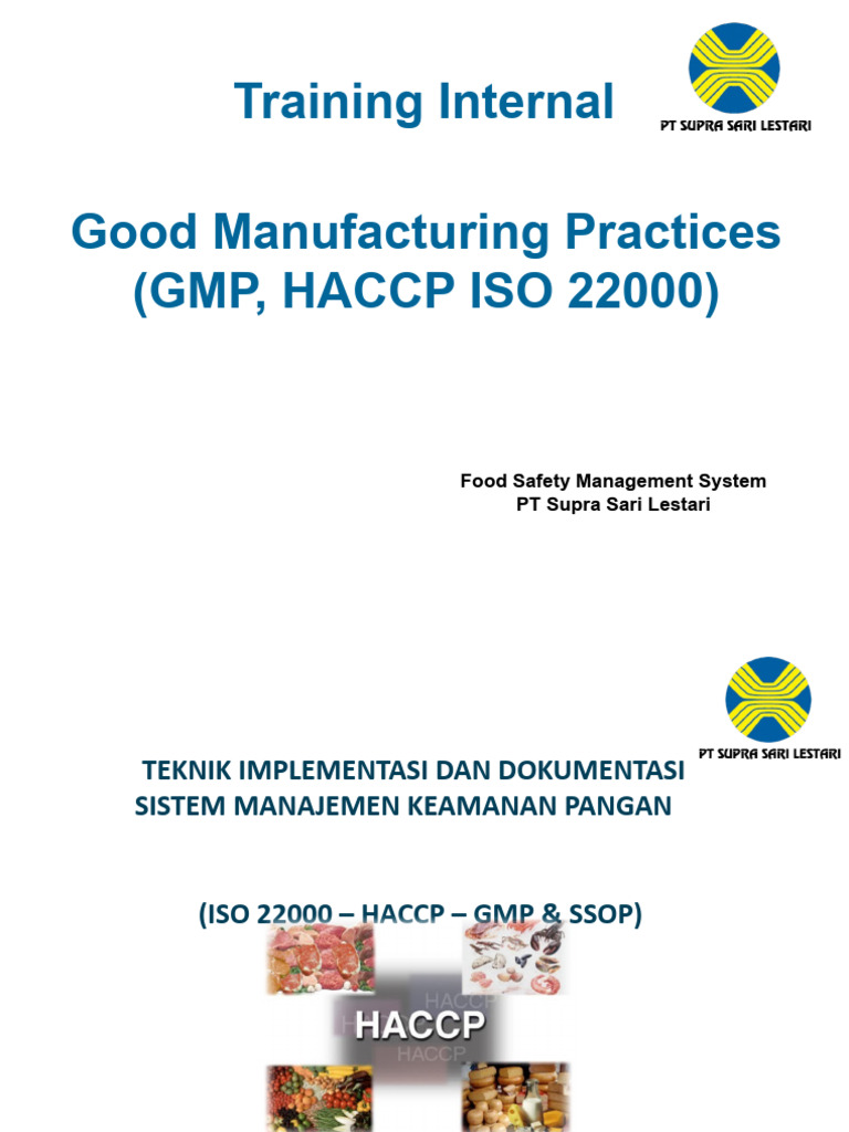 Training GMP, HACCP, 1SO 2022 | PDF