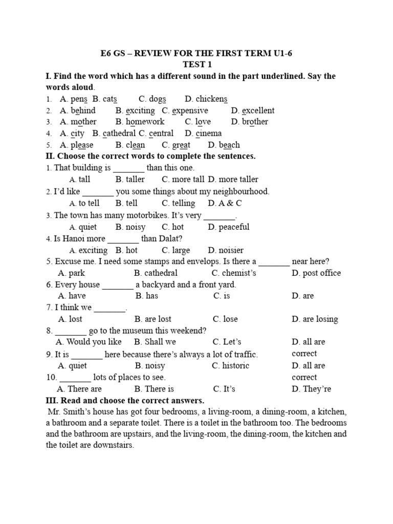 E6 gs review for the first term u1 6 test 1 i find the word which