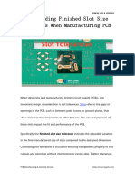 Understanding Finished Slot Size Tolerances When Manufacturing PCB