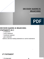 Unit 2 - CH 2. Decision Making and Branching