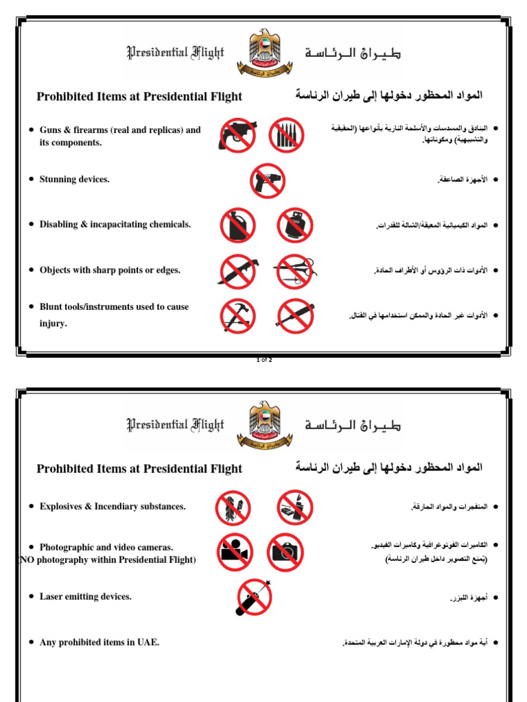 Tsa Prohibited Items List 2025 Pdf 