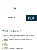 Algebra 1 Notes YORKCOUNTY FINAL Unit 7 Factoring - Lesson - 14