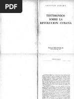 Testimonios sobre la revolución cubana | PDF