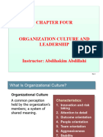 OB CH4 Part One Org. Culture and Leadership