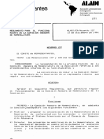 1990 Reglamento de La Comisión Asesora de Nomenclatura (Acuerdo CR 127)