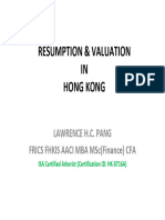 Resumption & Valuation in HK