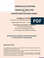 Business Accounting and Financial Analysis For Surveyors in HK