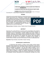 Astronomia Como Iniciacao Cientifica e Divulgacao Das Feiras