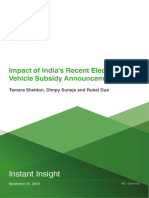 Impact of India's Recent Electric Vehicle Subsidy Announcement