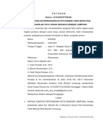 Putusan Nomor: 10/G/2022/PTUN - BL Demi Keadilan Berdasarkan Ketuhanan Yang Maha Esa Pengadilan Tata Usaha Negara Bandar Lampung