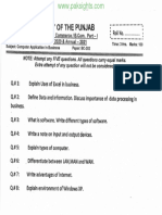 Computer Application in Business Past Paper 2021