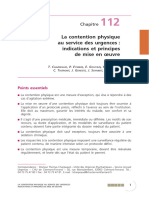 La Contention Physique Au Service Des Urgences - Indications Et Principes de Mise en Oeuvre