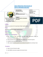 Sop Weighing Balance