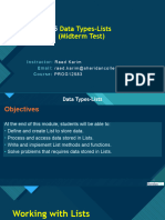 5 Data Types - Lists