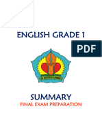 English Summary For Semester Test Grade 1