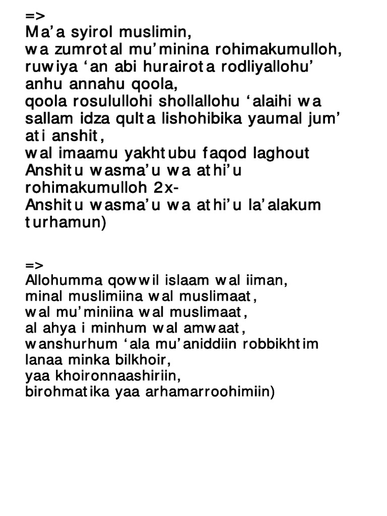 Bilal Jumat | PDF | Religion & Spirituality
