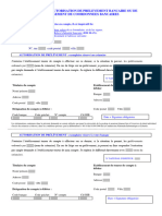 Formulaire Autorisation de Prélèvement