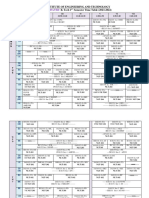 Classes Time Table