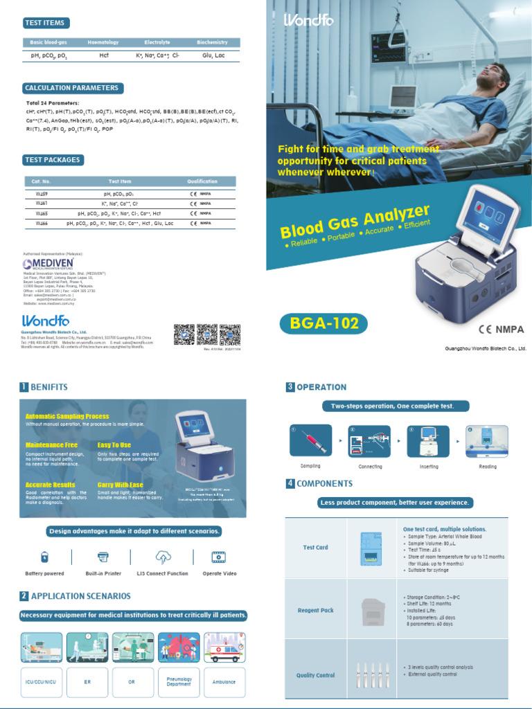【Brochure】Blood Gas Analyzer BGA-102 | PDF