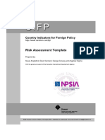 Risk Assessment Template: Country Indicators For Foreign Policy