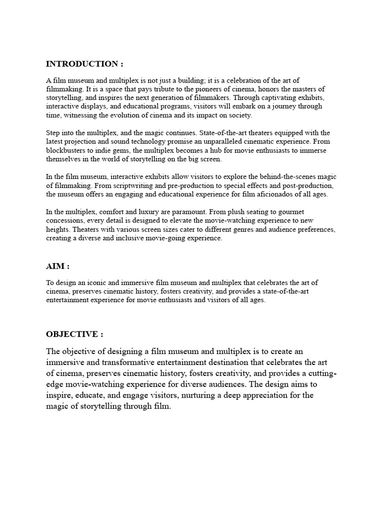 Film Museum | PDF | Museum | Movie Theater