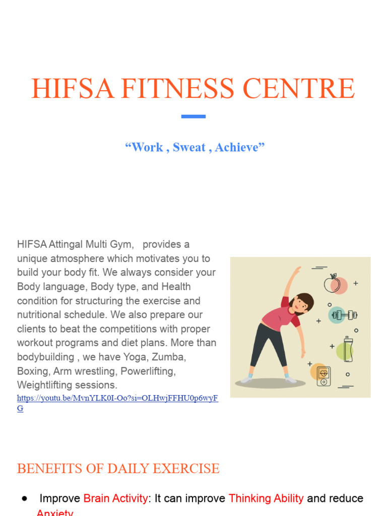 Hifsa Fitness Centre | PDF | Weight Training | Physical Fitness