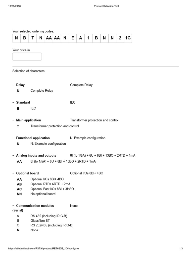 Ordercoe - Ret 620a 87T | PDF | Computer Engineering | Electrical ...