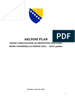 Akcioni Plan Bosne I Hercegovine Za Društvenu Inkluziju Roma I Romkinja Za Period 2021. - 2025. Godine. - Prijedlog