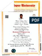 Aditya Degree Certificate