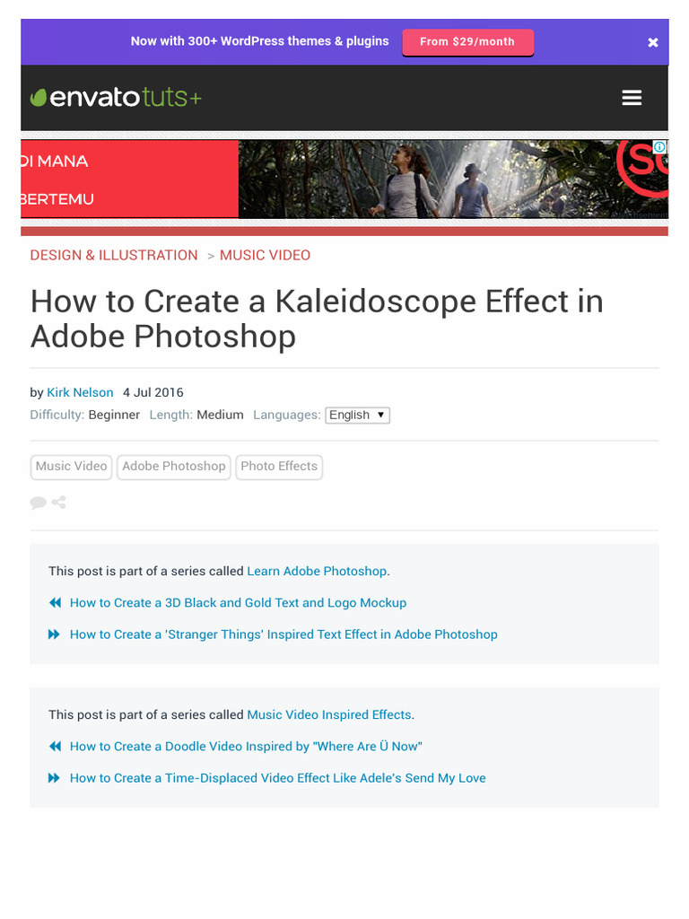 Create Kaleidoscope Effect in Photoshop | PDF | Adobe Photoshop | Pixel